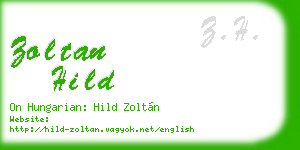 zoltan hild business card